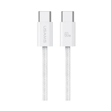 کابل شارژ type-c to type-c یوسمز مدل US-SJ656 طول 1.2 متر توان 60 وات